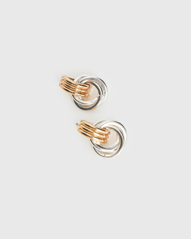 Trishy Linked Earrings Gold / Silver