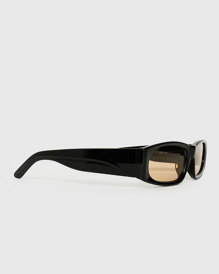 Azzie Rectangle Sunglasses Black / Yellow
