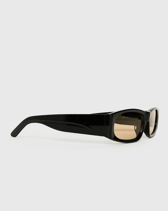 Azzie Rectangle Sunglasses Black / Yellow