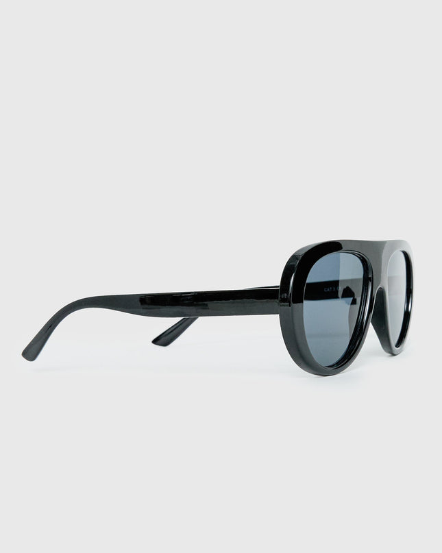 Amorra Oversized Aviator Sunglasses Black