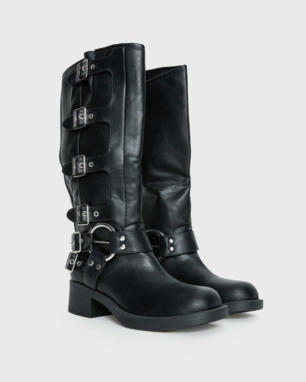 Buckle Down Boots Black