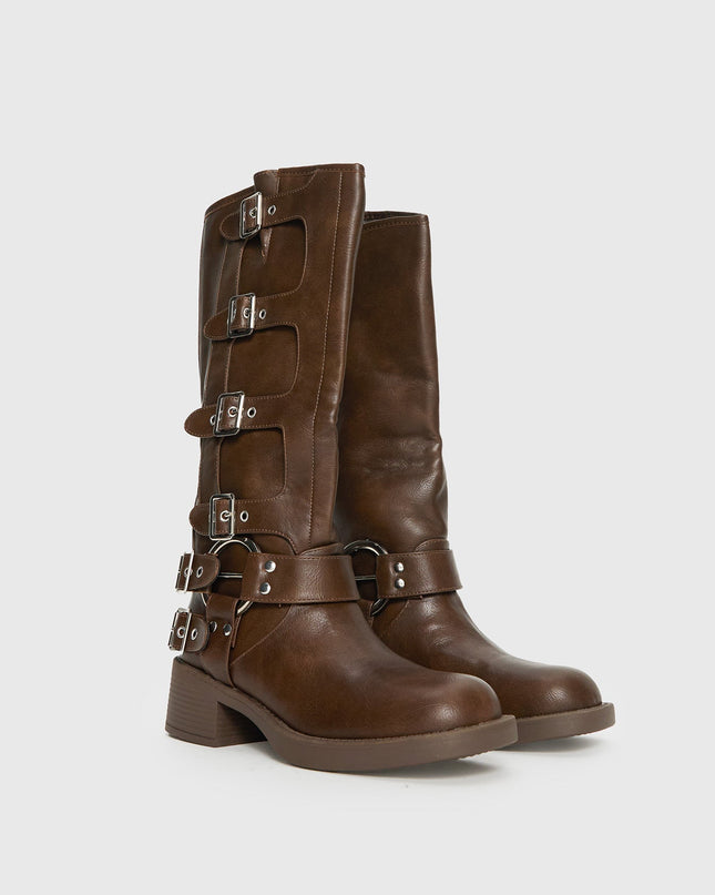 Buckle Down Boots Brown