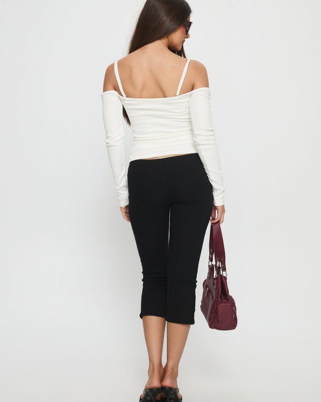 Baseline Rib Capri Pants Black Tall