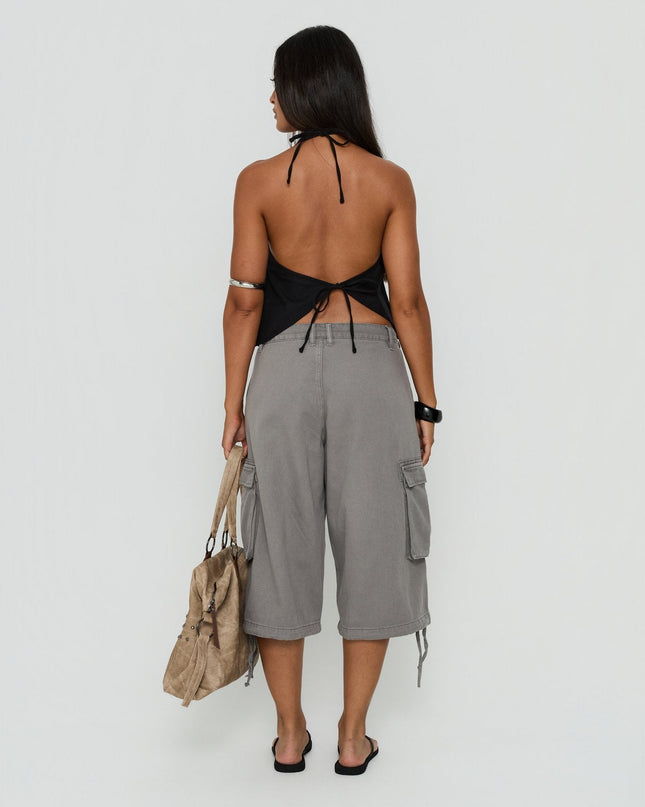 Hudsen Longline Cargo Shorts Charcoal