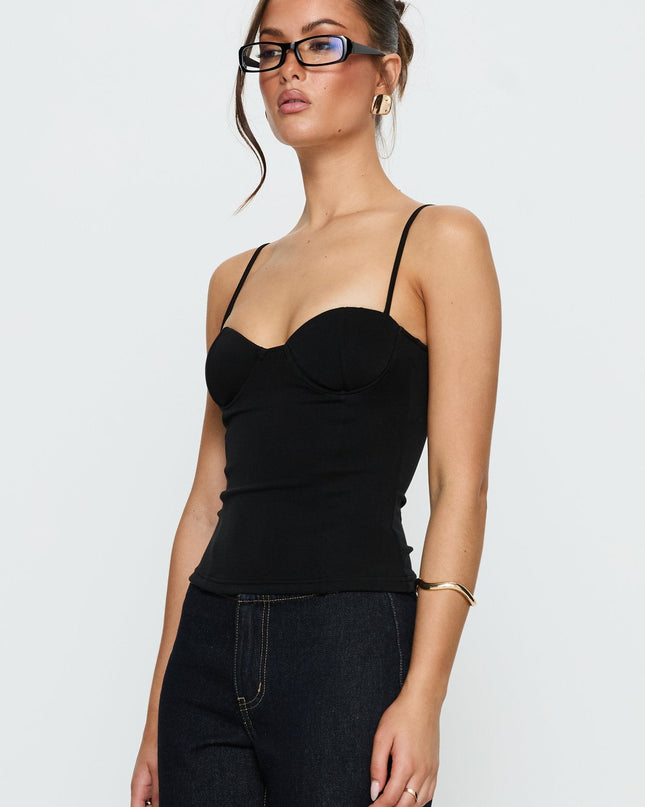Anataza Underwire Top Black