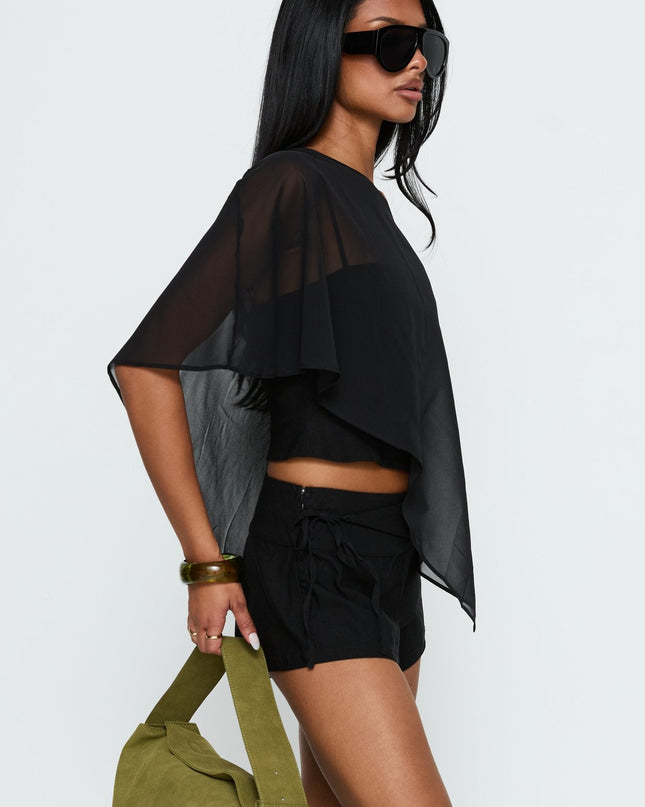 Senzo Wrap Shorts Black