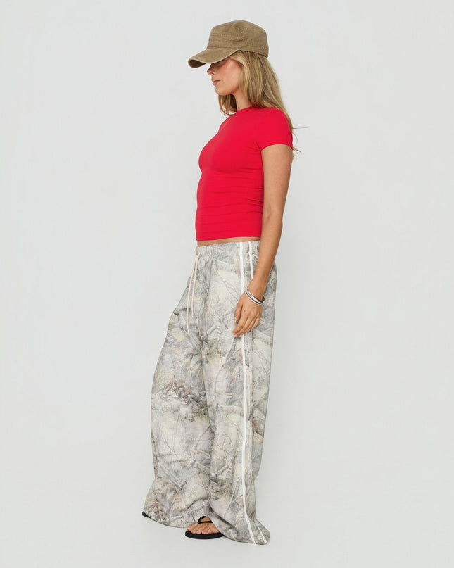 Kennah Wide Leg Sweat Pants Camo