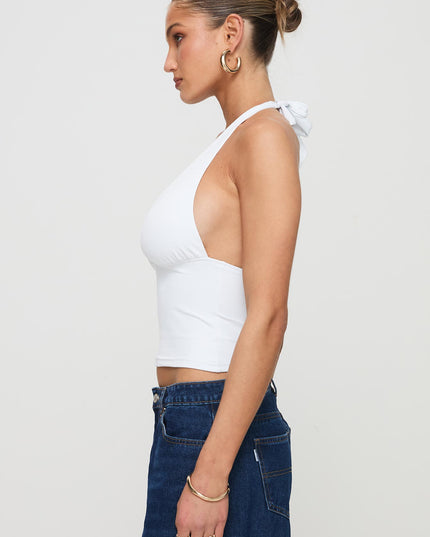Whimsy Halter Top White