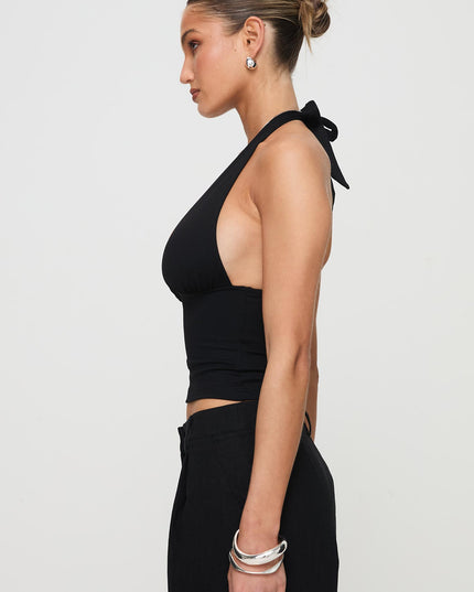 Whimsy Halter Top Black