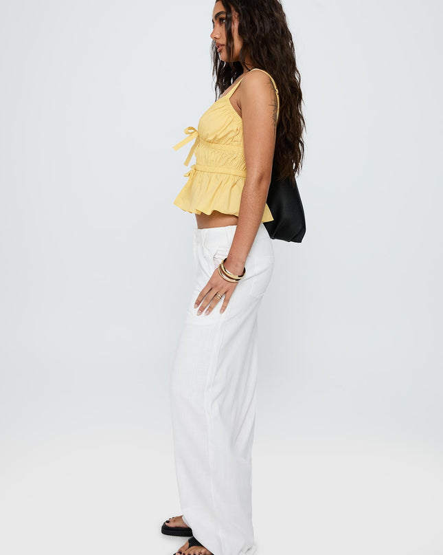 Pedra Wide Leg Pant White