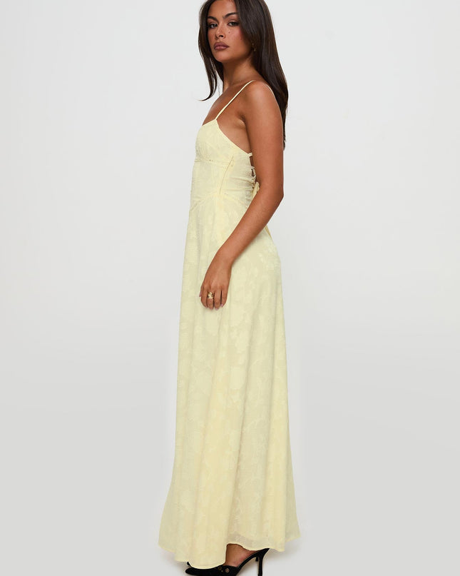 South Of France Maxi Dress Yellow