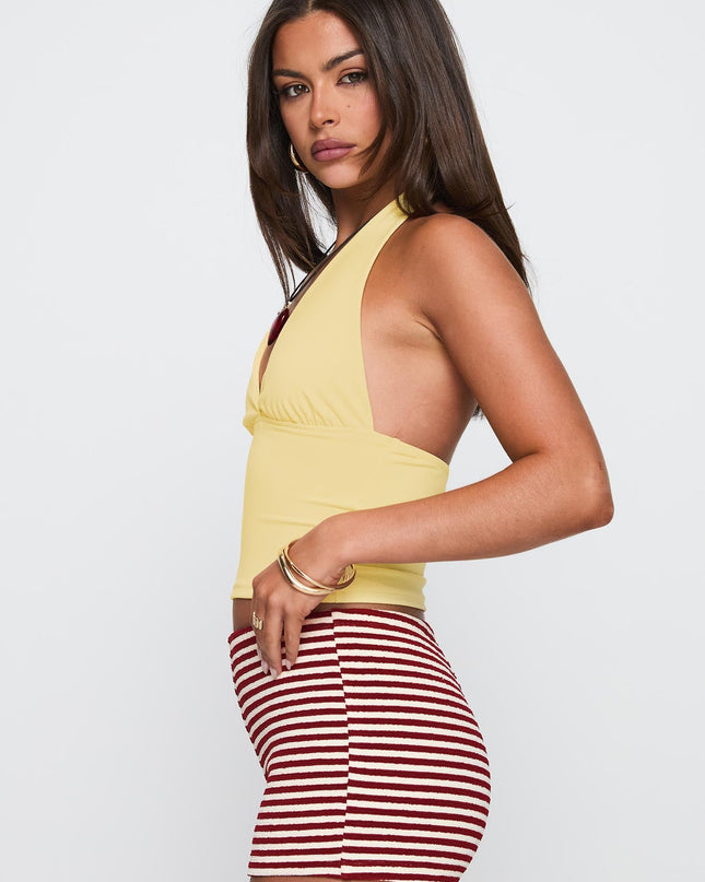 Whimsy Halter Top Lemon