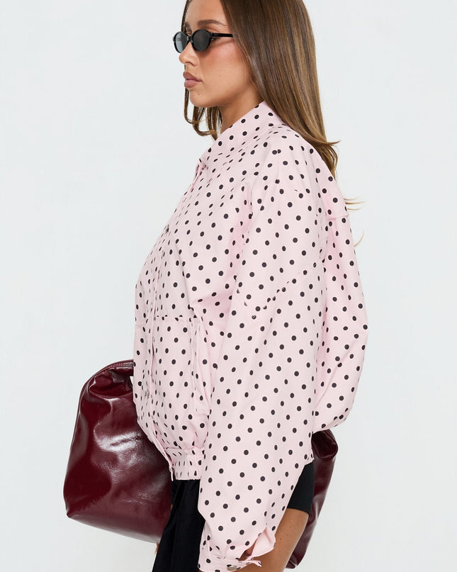 Swayer Oversized Jacket Pink Polka Dot