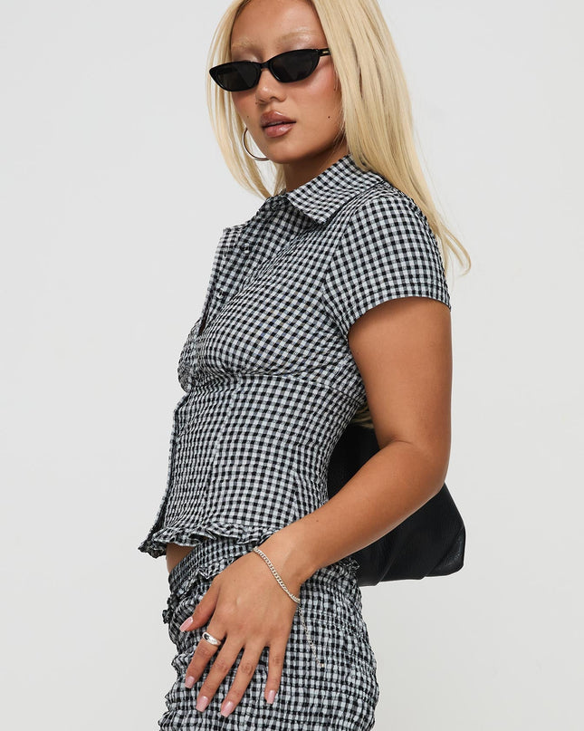 Covey Shirred Puff Sleeve Top Multi