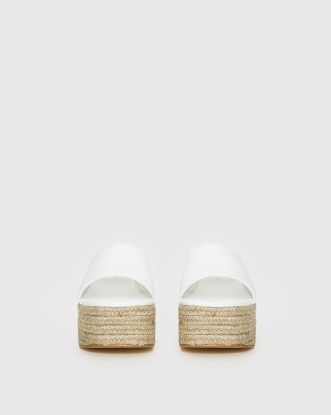Arton Espadrille Platform Sandals White