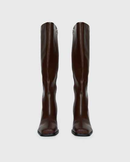 Renzo Knee High Boots Brown