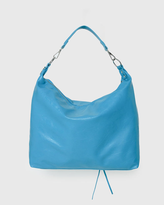 Peta & Jain Infinity Hobo Bag Turquoise Crinkle PU
