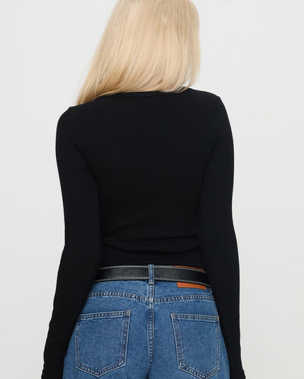 Passoni Long Sleeve Top Black