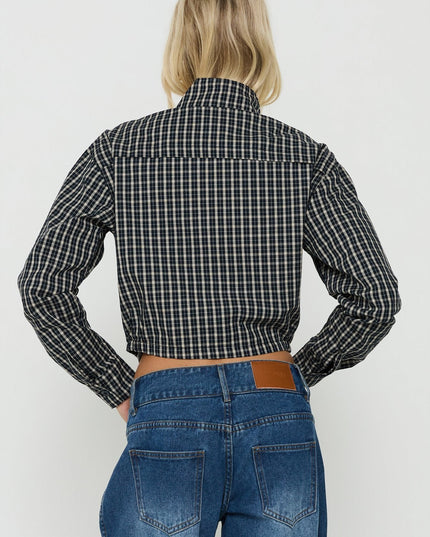 Aura Jacket Navy / Lemon Plaid