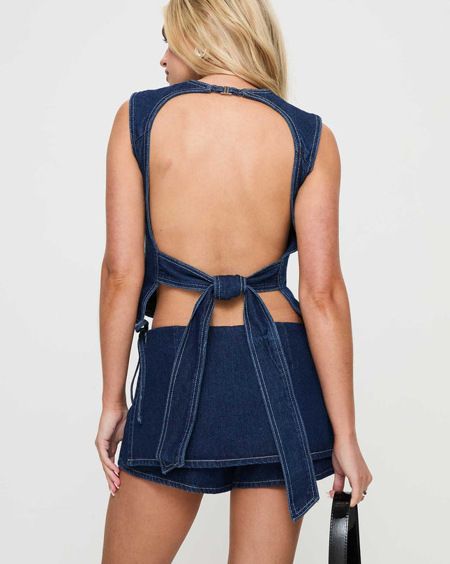 Countryside Skort Blue Denim
