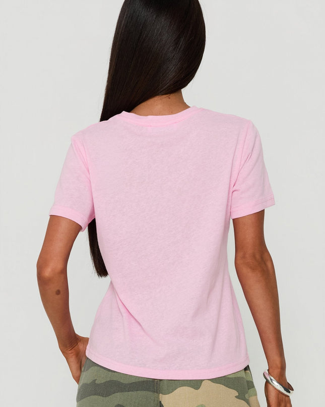 Nonchalant Girl Graphic Relaxed Tee Pink