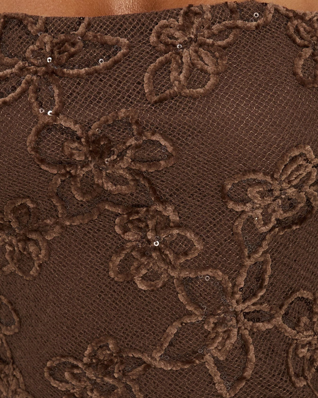 Mimosie Strapless Mini Dress Brown