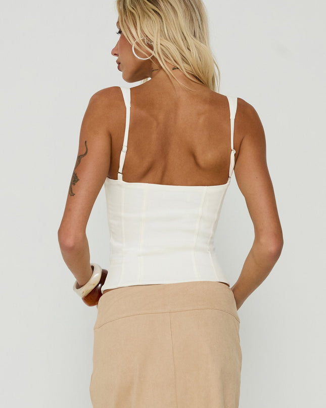 Floreva Corset Top White