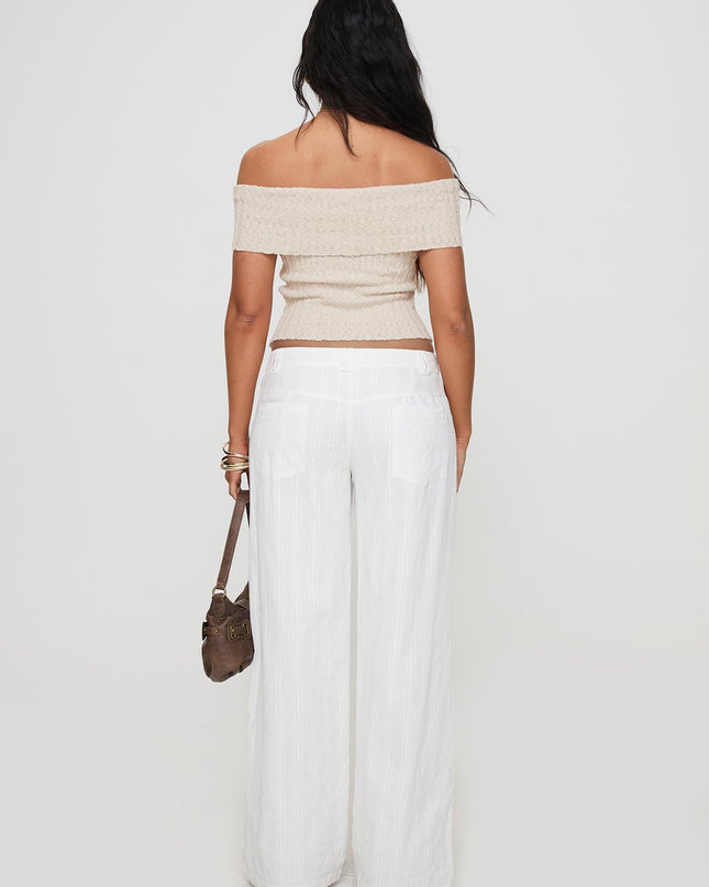 Vendi Low Rise Pant White
