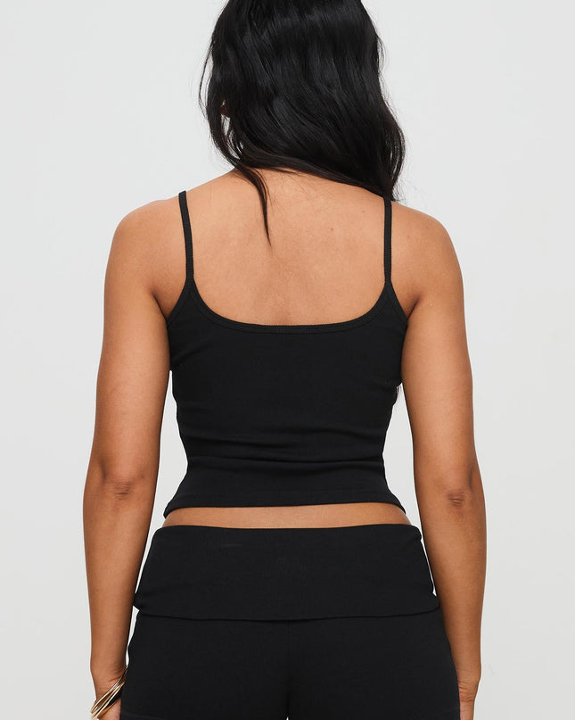Baseline Rib Top Black