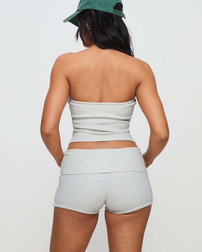 Baseline Low Rise Rib Shorts Grey Marle