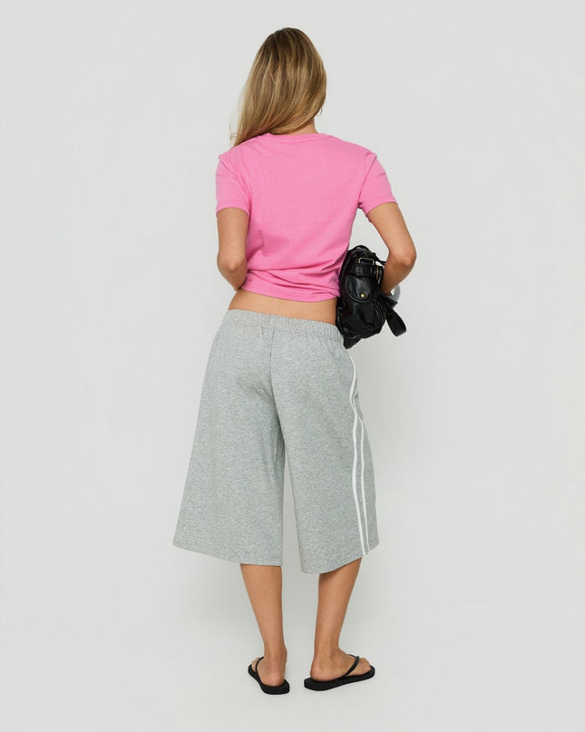 Sayllor Longline Sweat Shorts Grey Marle
