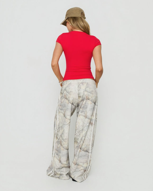 Kennah Wide Leg Sweat Pants Camo