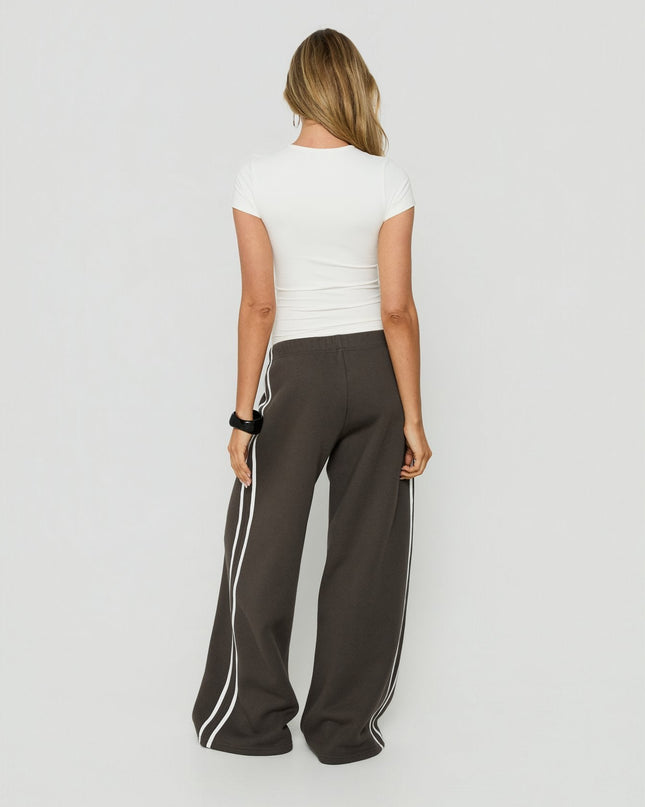 Kennah Wide Leg Sweat Pants Iron Grey