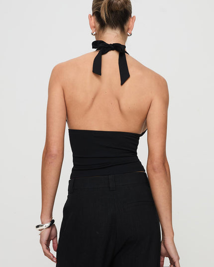 Whimsy Halter Top Black