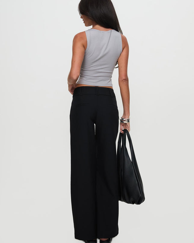 Two Lovers Low Rise Pants Black
