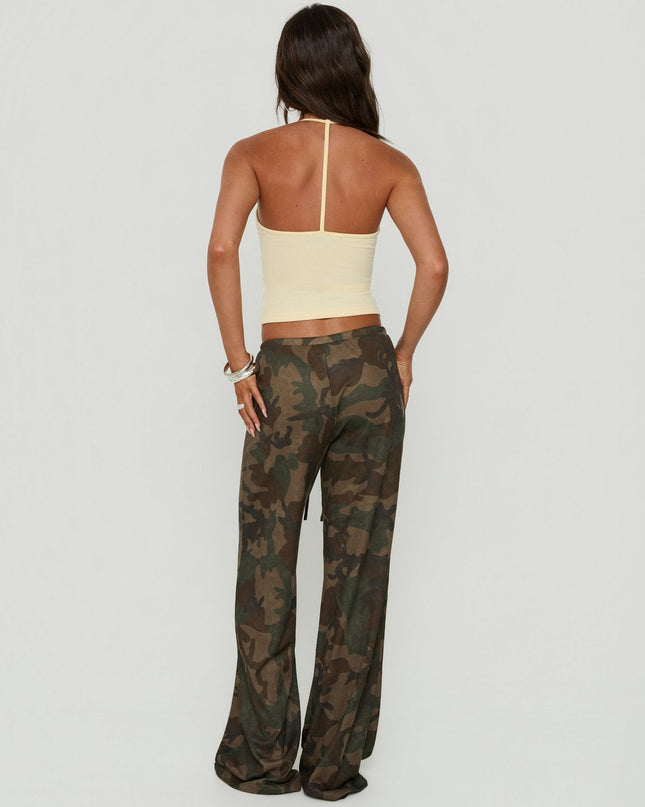 Seylah Waffle Jersey Pants Camo
