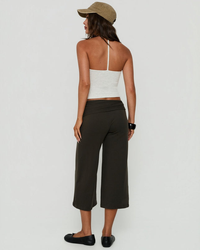 Allena Gaucho Tie Detail Shorts Slate