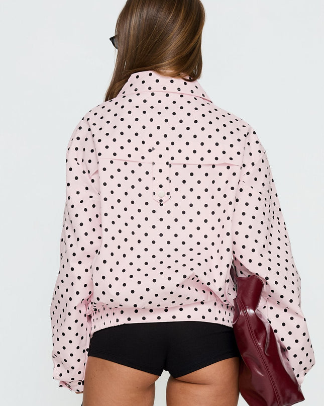 Swayer Oversized Jacket Pink Polka Dot