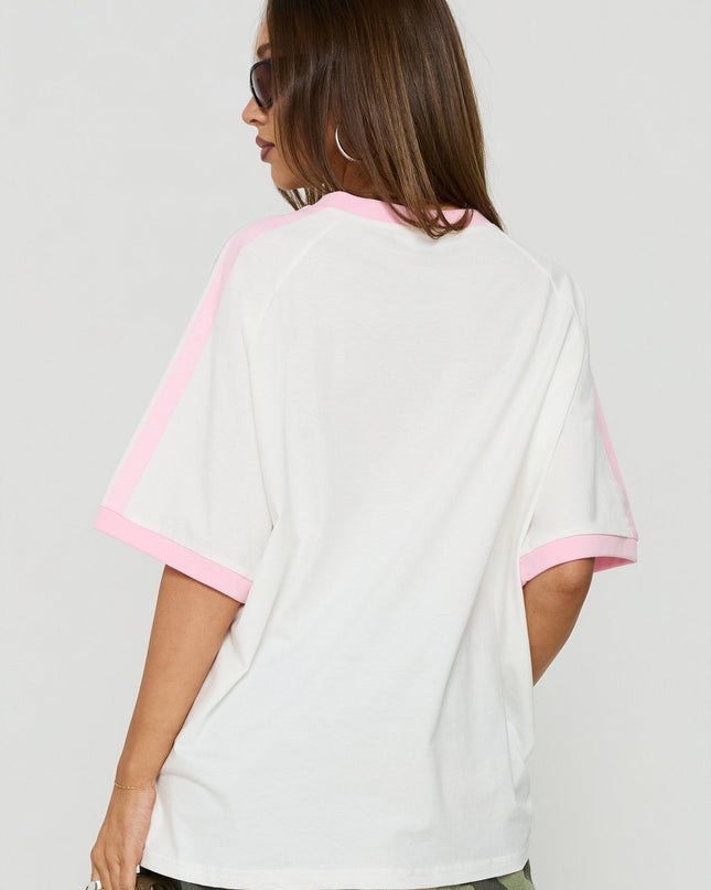 Coffee Lover Oversized Graphic Tee White / Multi