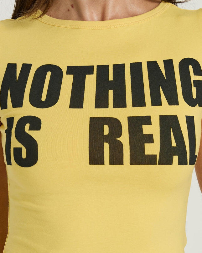 Nothing Is Real Graphic Top Yellow / Black