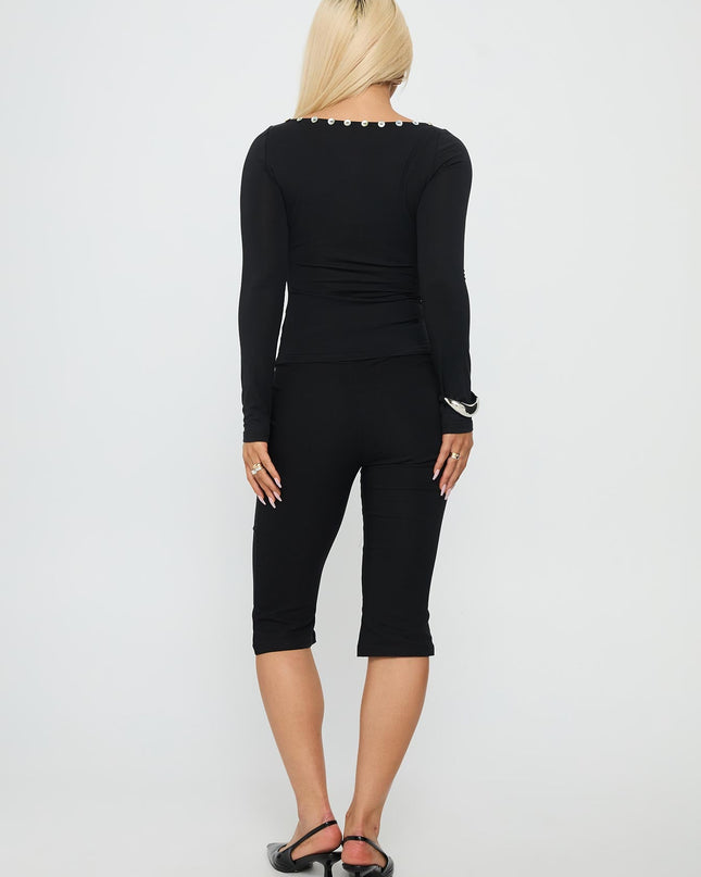Samaira Capri Pant Black