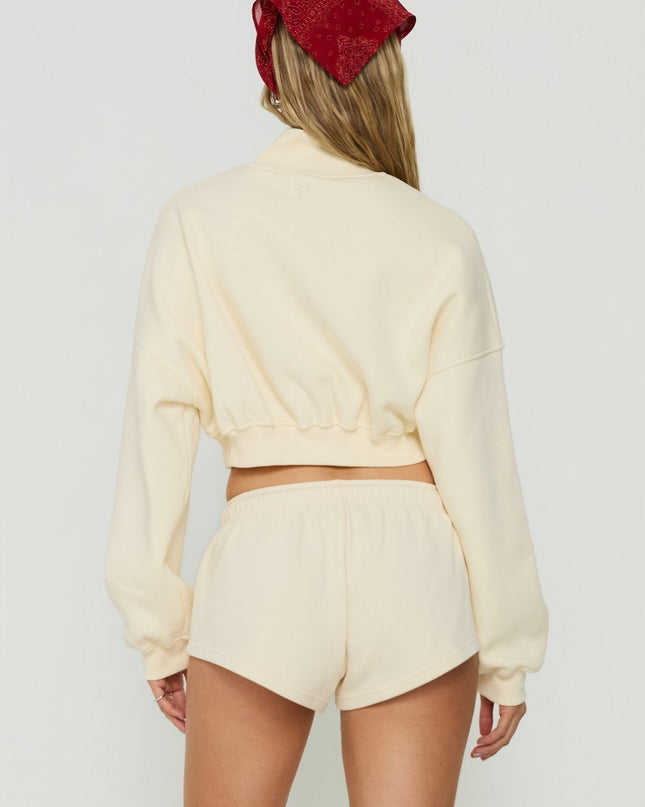 Quinncy Low Rise Sweat Shorts Cream