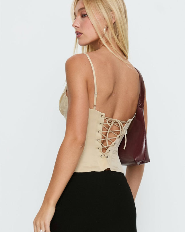 Scorsese Corset Top Champagne
