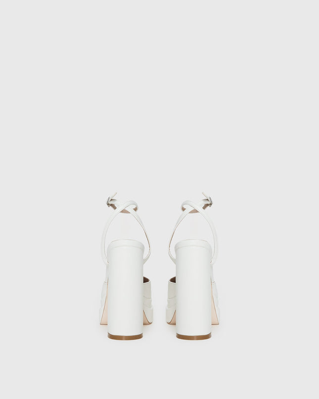 Alto Platform Heels Matte White