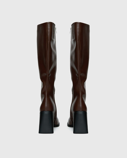 Renzo Knee High Boots Brown
