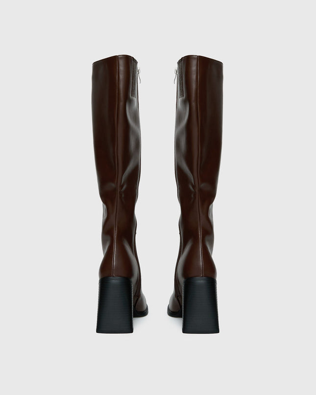 Renzo Knee High Boots Brown