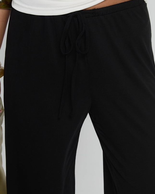Gavrielle Jersey Wide Leg Pants Black