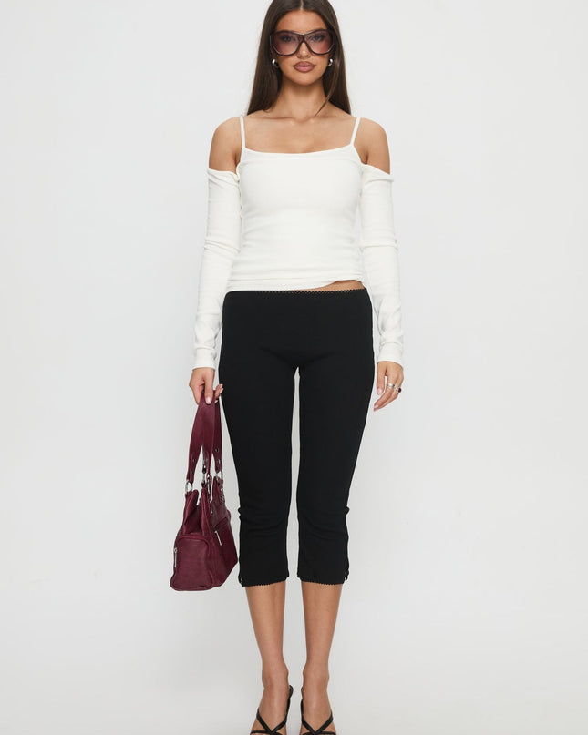 Baseline Rib Capri Pants Black Tall