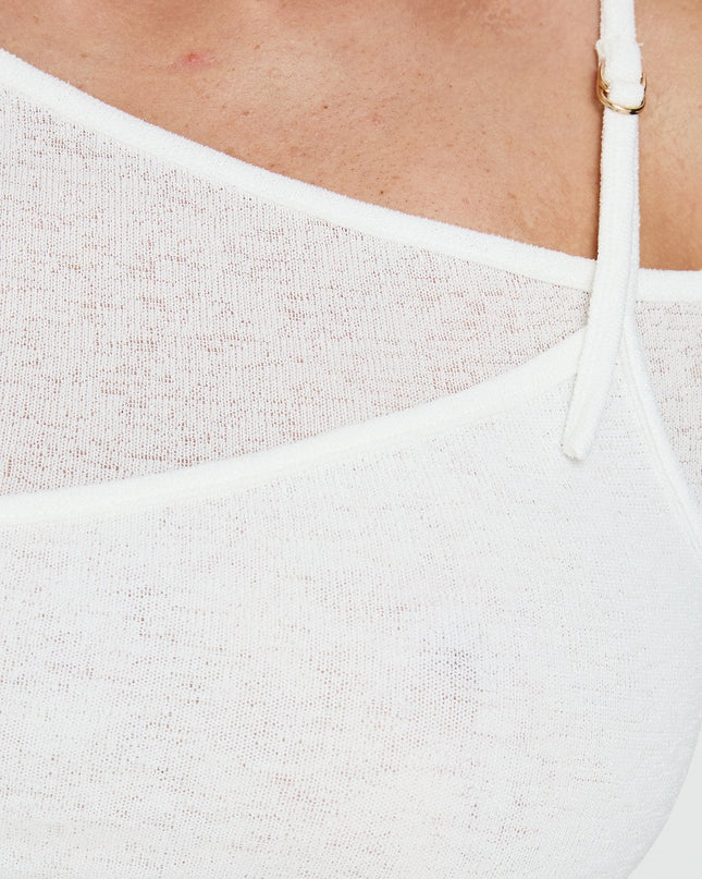 Rosca Layered Long Sleeve Top White