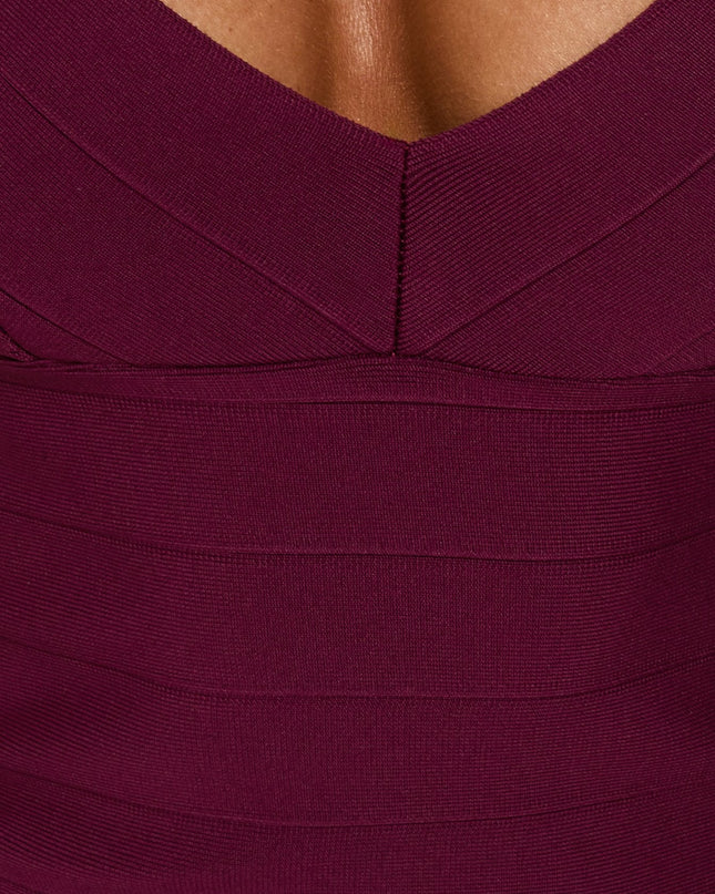 Justina Bandage Mini Dress Plum